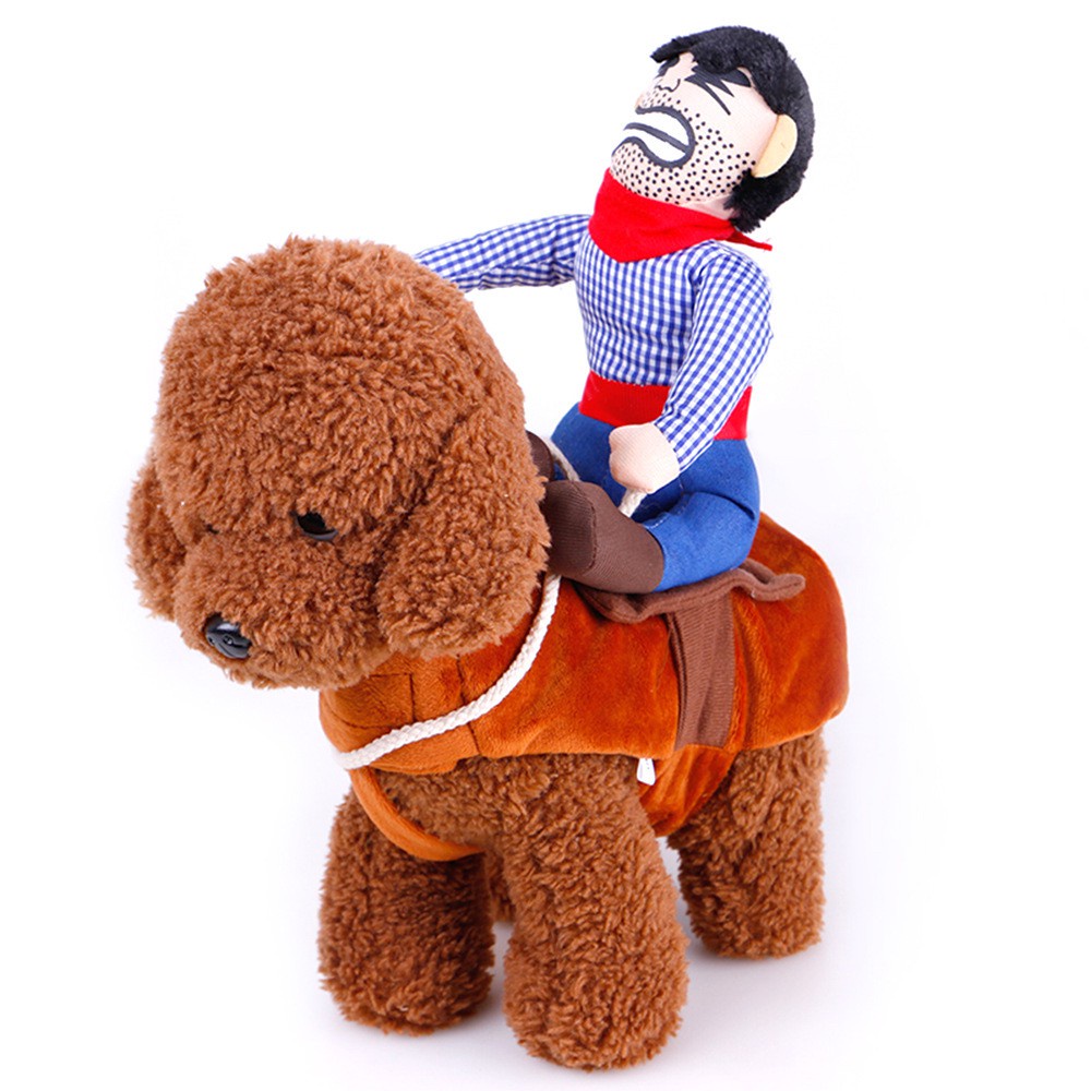 Kostum Anjing Model Cowboy Rider Dengan Boneka Dan Topi Untuk Halloween