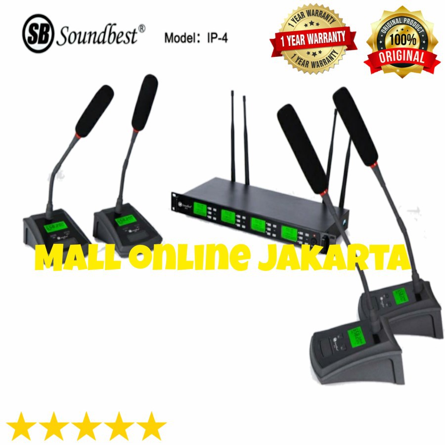 Mic wireless meja soundbest ip4 meeting microphone podium ip 4