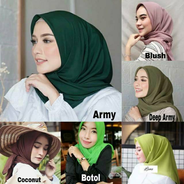 Bella square / segi empat bella / hijab bella / pollycotton