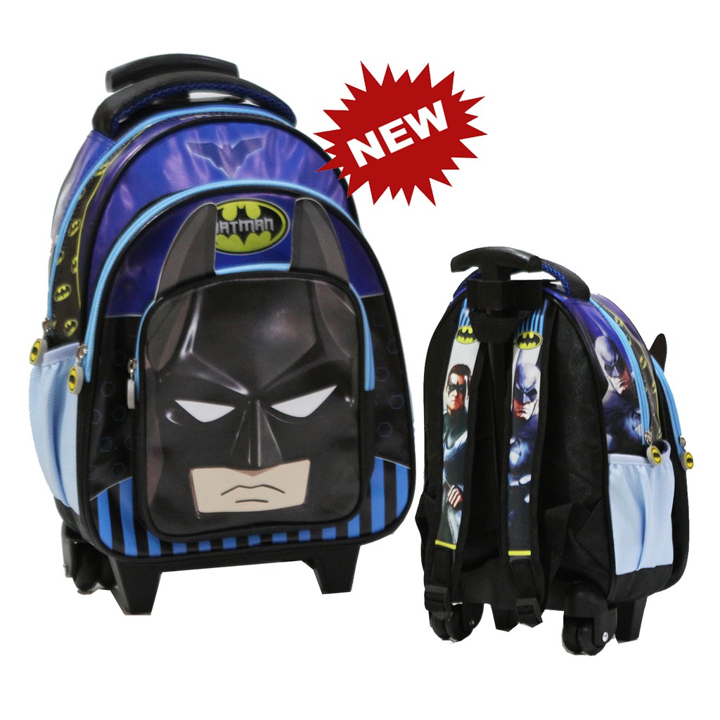 PROMO Tas Trolley Anak Laki Laki Sekolah TK / PG / PAUD KANTUNG Coin Sponge Anti Air Lengkap ( ROBOT - MOBIL BUS - DINO - KERETA )