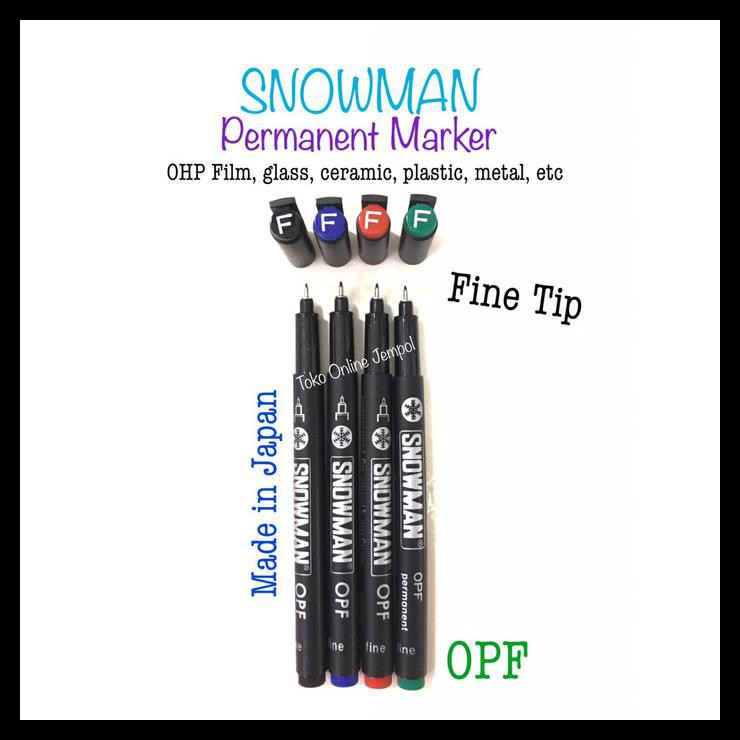 

Spidol Snowman Opf Fine Tip Plastik Glass Ceramic Ohp Marker Atk0909Sm - Hitam