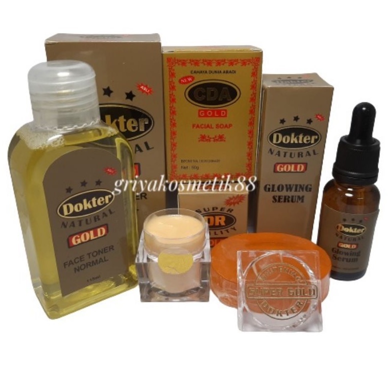 PAKET CREAM DR GOLD ORIGINAL GLOWING 4in1