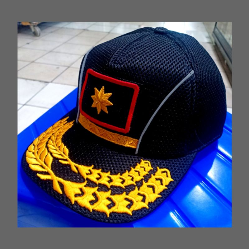 topi pol pp golongan 4 c bahan jaring mes pakai perekat