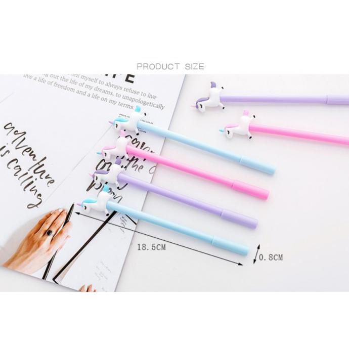 

PULPEN MOTIF UNICORN, PEN GEL MOTIF KUDA, LUCU UNIK ZAKKA KOREA LUCU