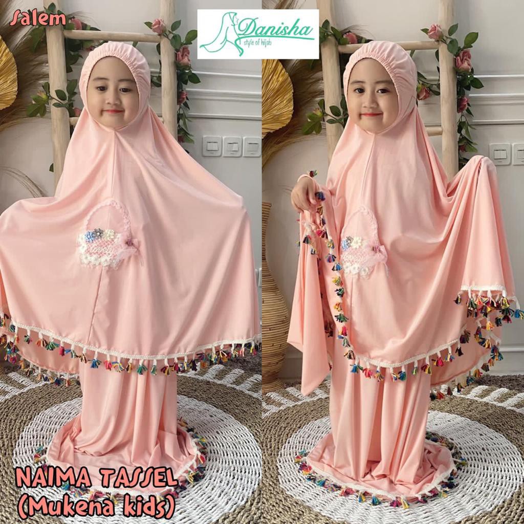 Mukena Mukenah Anak Naima Tassel Kids Ori Danisha Hijab