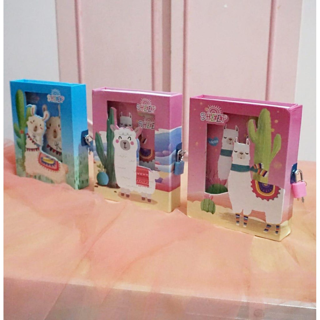 

BUKU DIARY DENGAN GEMBOK KUNCI SHEEP UNIK LUCU