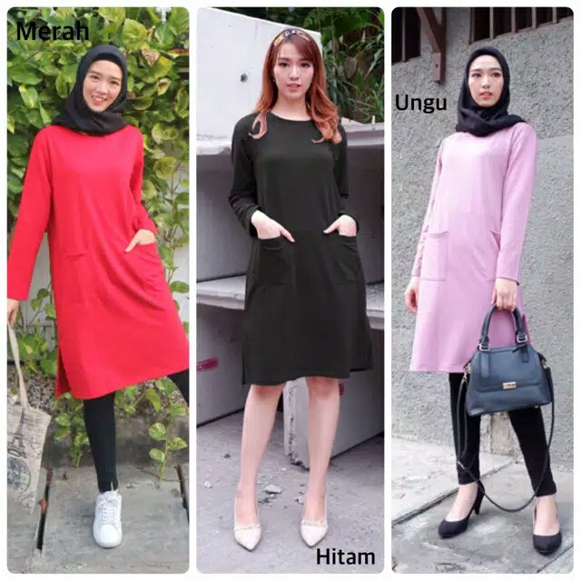 Chamele Tunik turtelnick  - Kaos Tunik babyterry PREMIUM TEBAL 2260 OB / 2264 TN