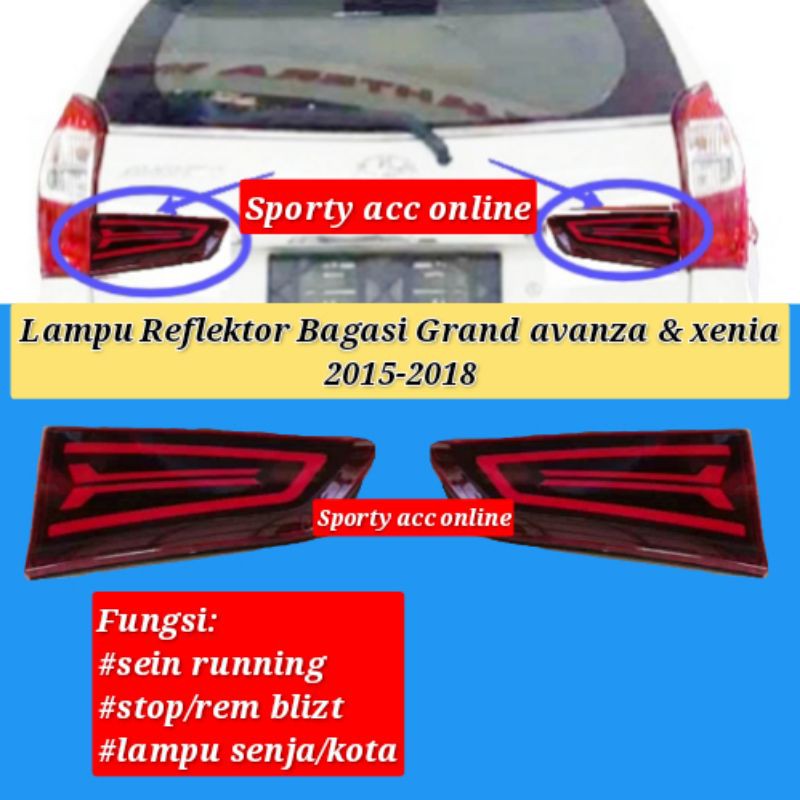 Lampu reflektor bagasi grand new avanza dan great new xenia 2015-2018 Tipe A