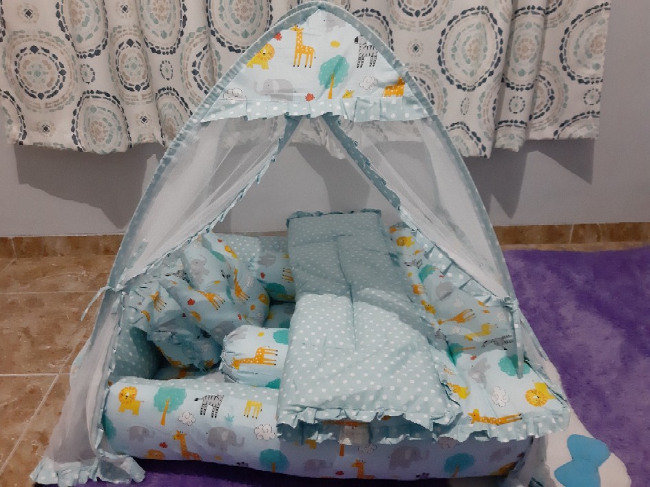 Mini Kasur Kotak Set Kelambu Katun Catra Jepang Sutra Toyobo Custom Motif Preorder Bumbee