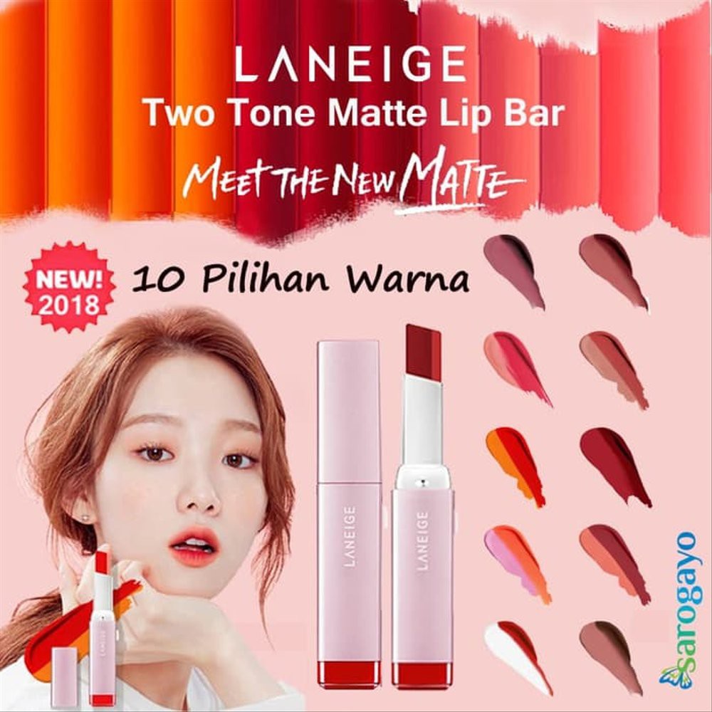 [sarogayo] READY STOCK Laneige Two Tone Matte Lip Bar Lipstik