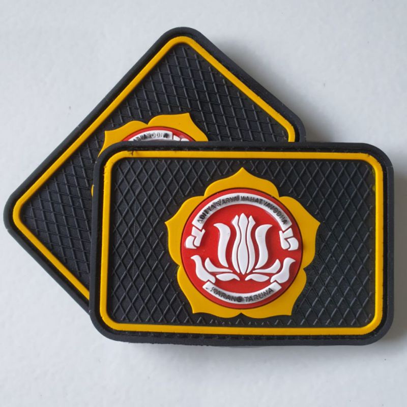 patch rubber logo karang taruna kotak - rubber patch karang taruna - tempelan emblem karet