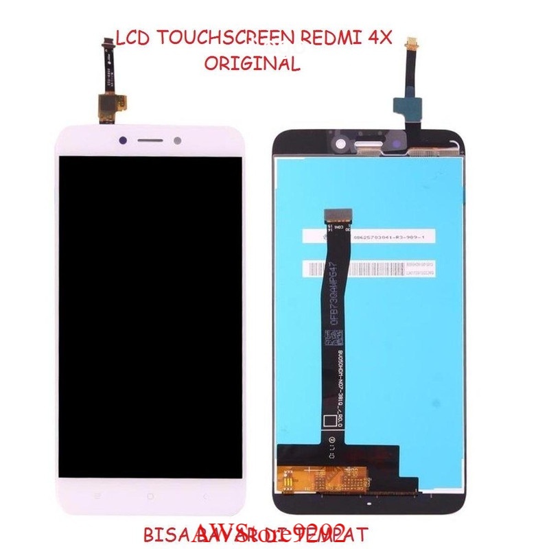 Layar Sentuh LCD TS Touchscreen Fullset XIAOMI REDMI 4X - BLACK GOLD WHITE