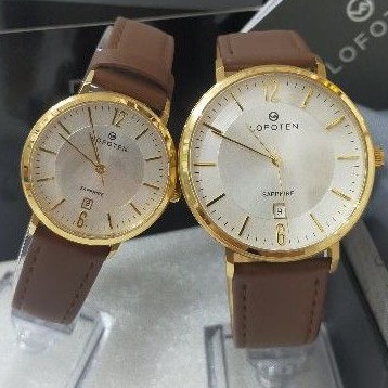 LOFOTEN F8103M/L Jam Tangan Couple Kulit Garansi resmi 1 tahun / F - 8103 M / L