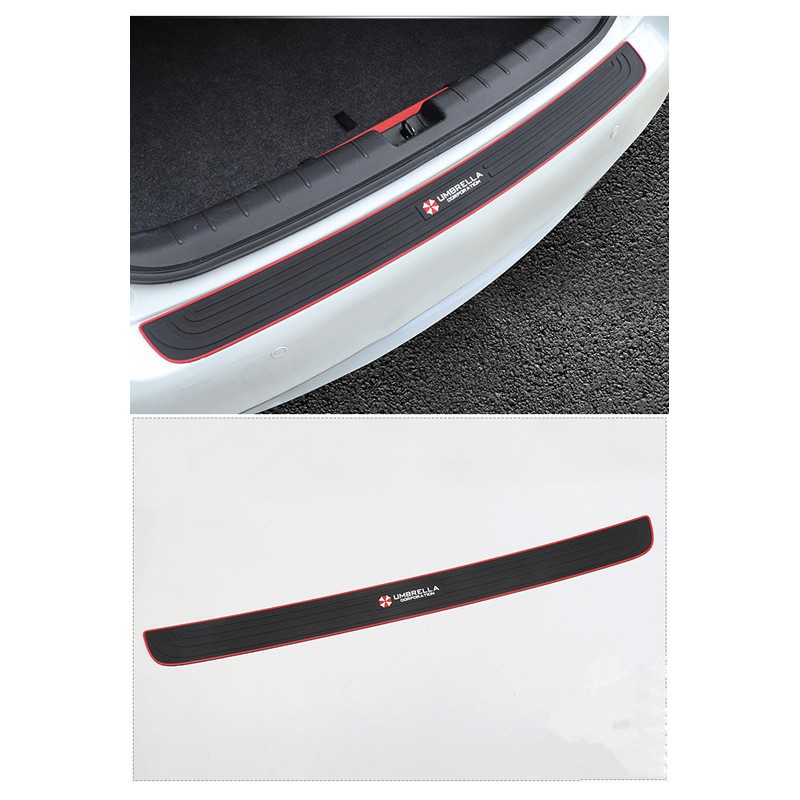 1 Pcs Mobil Belakang Batang Sill Plat Bumper Guard Karet Pad Protector serat karbon