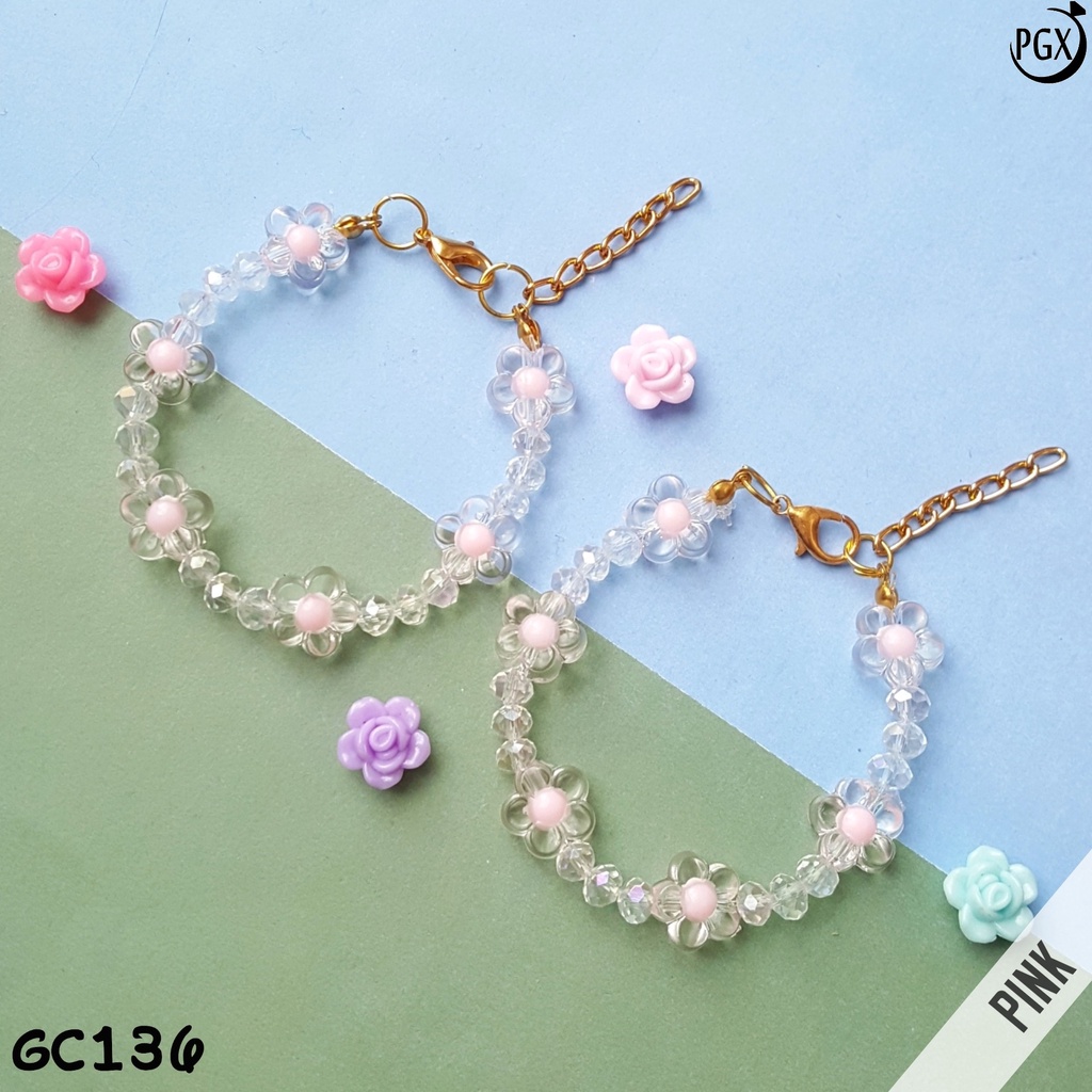 PGX Gelang Couple Sahabat / Bestie Kristal Aksesoris Wanita GC136