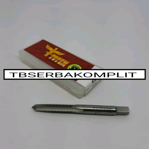 Handtap Drat Kiri M6x1 TOTEM India Hand Tap Left LH M6 x 1 ukuran M 6 x 1 Alat Pembuat Ulir Drat