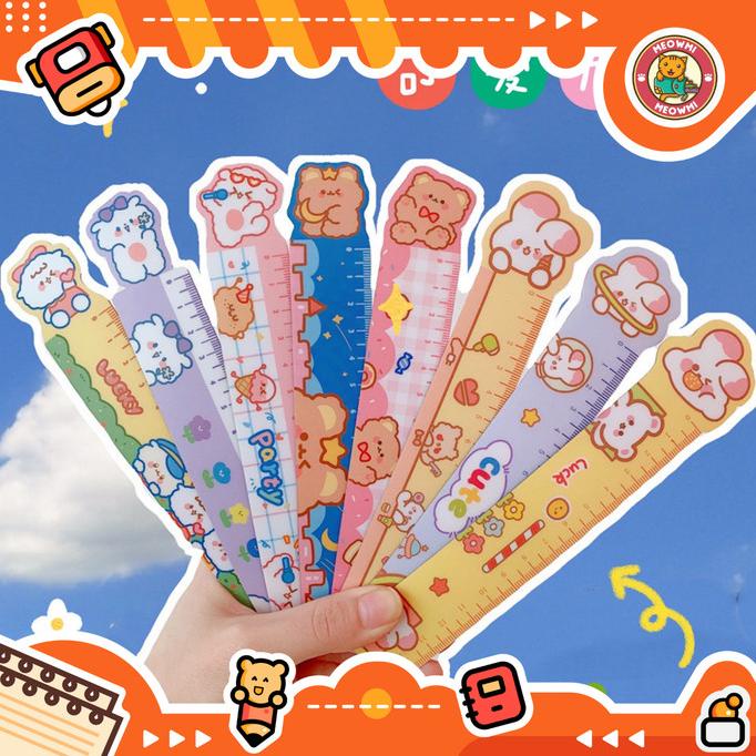 

><><><] Penggaris Magnet Karakter Lucu Fleksibel Lentur Cute Ruler RL0021