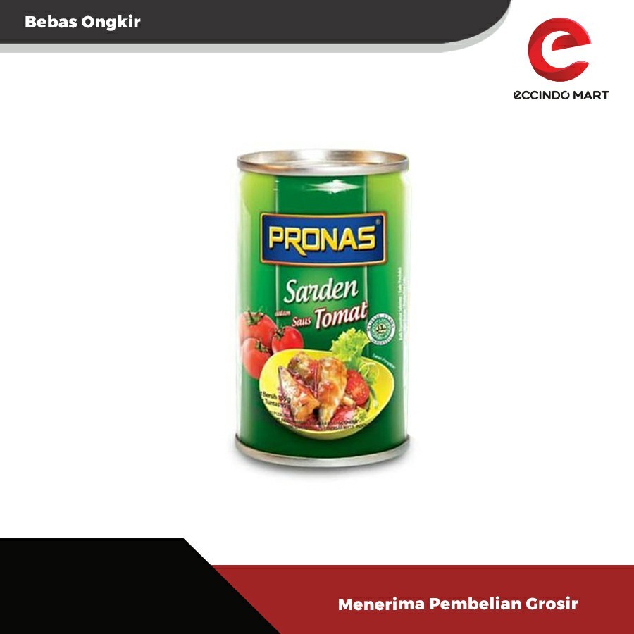 

Pronas Sarden Saus Tomat 425 gram dalam kemasan EOE / Pronas Sarden