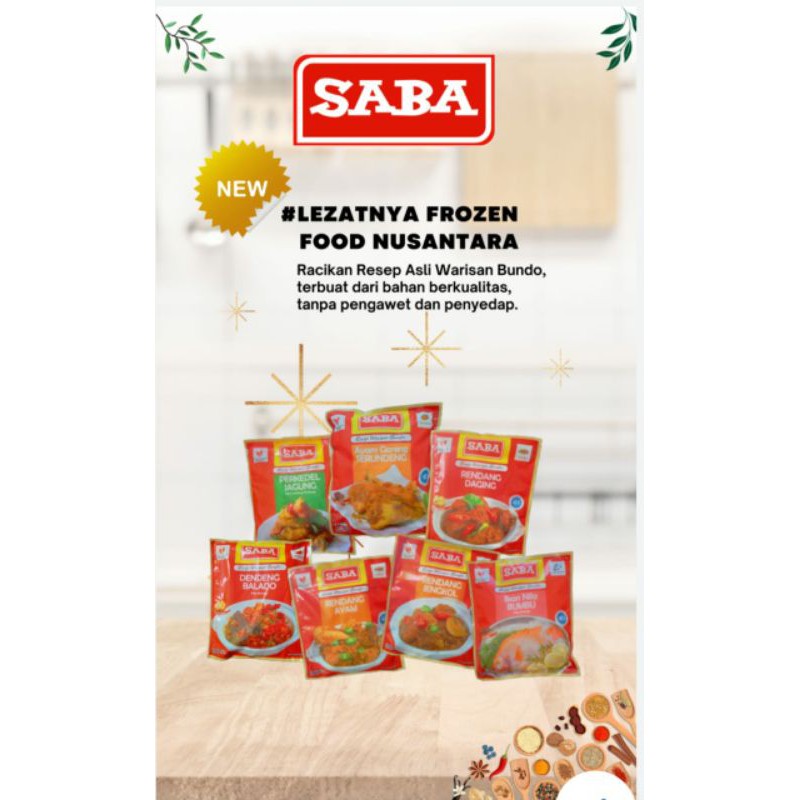 SABA Dendeng Sapi Balado Frozen 350 gram BPOM Dendeng Sapi Basah 100% HALAL Khas Padang Sehat Alami Tanpa Pengawet