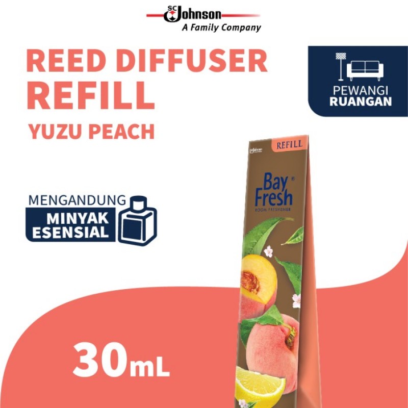 Bayfresh Reed Diffuser Device Pengharum Ruangan Refill - Yuzu Peach