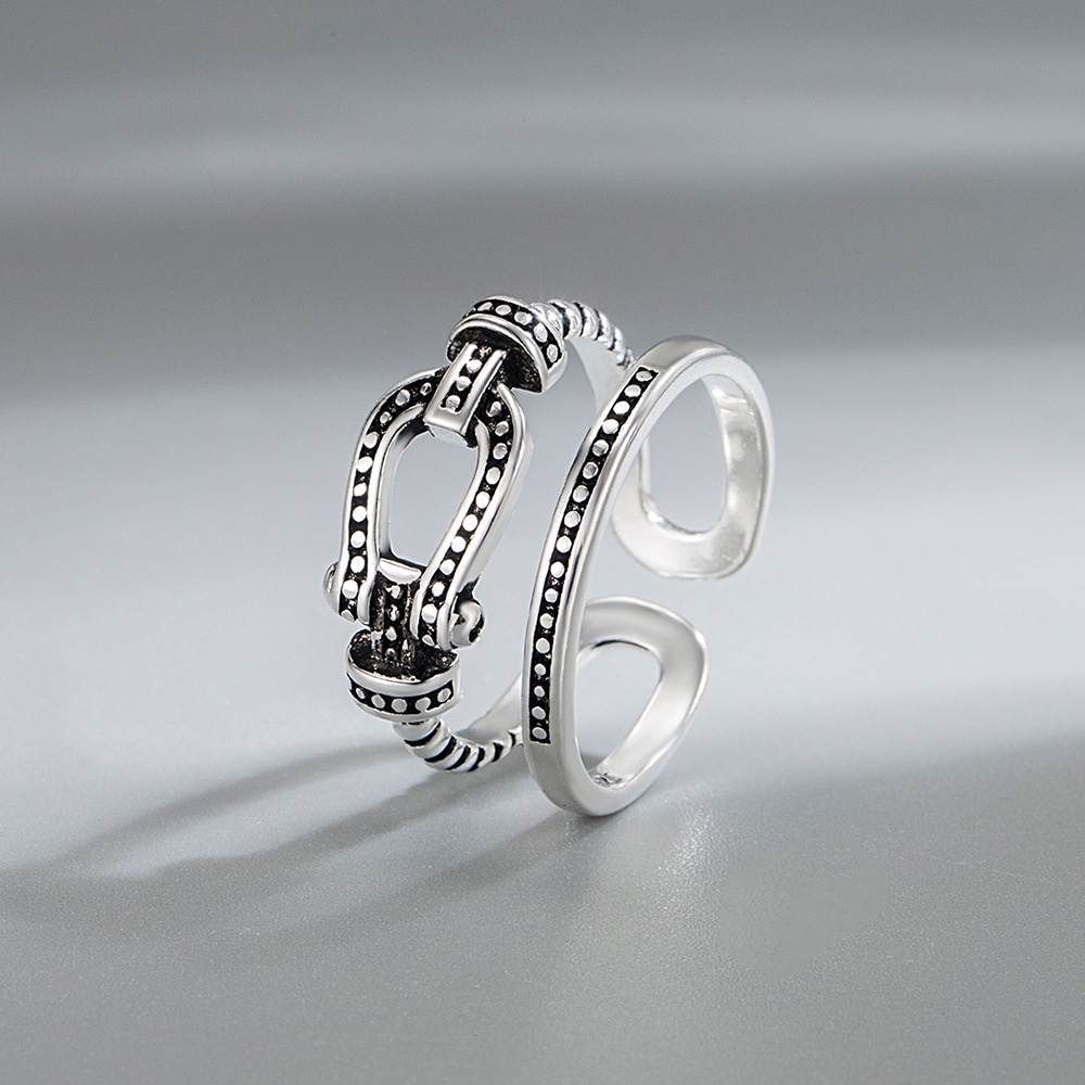 925 Perak Cincin Untuk Wanita/pasangan Cincin yang Dapat Disesuaikan Kepribadian Perhiasan Retro