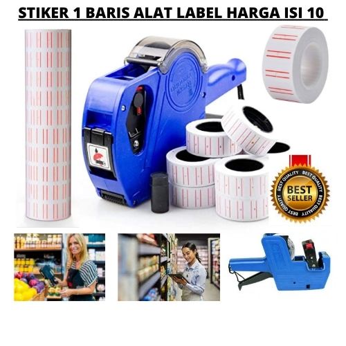 Stiker Label Harga 1 Line Untuk Mesin Alat Label Struk Tag Harga 10 Pcs 114