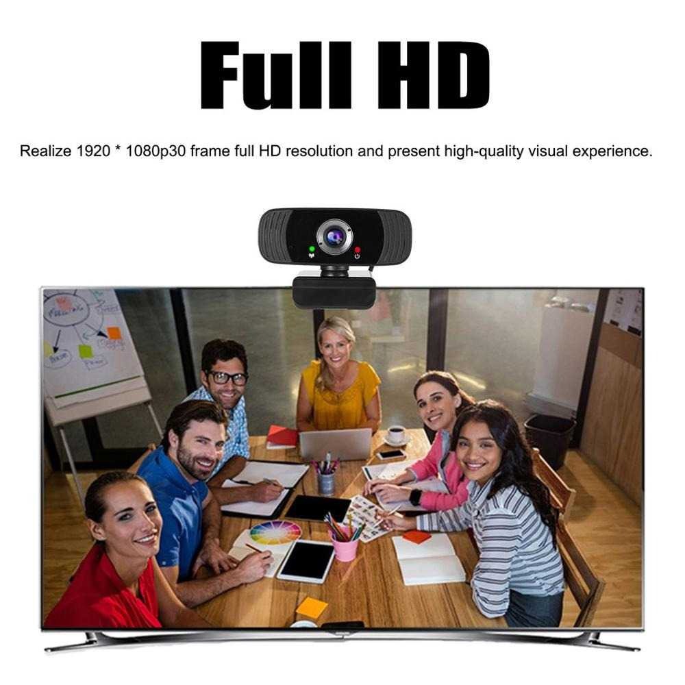 USB Webcam Web + Mic PC Camera Laptop Google Meet HD 1080P video Call