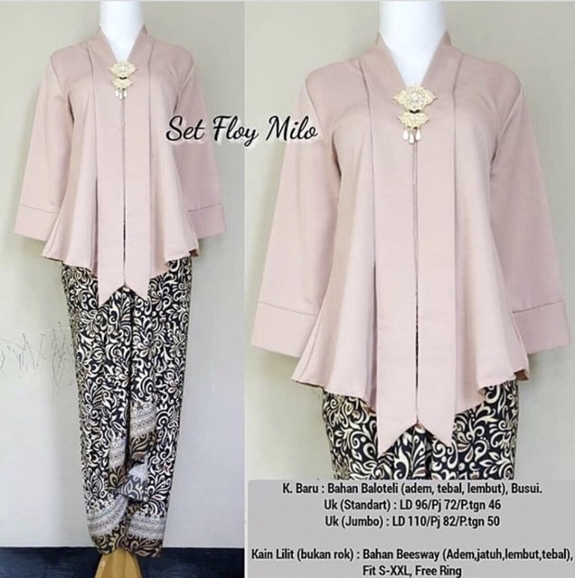 TERMURAH!!! KEBAYA KUTUBARU SET FLOY/ KEBAYA MODERN