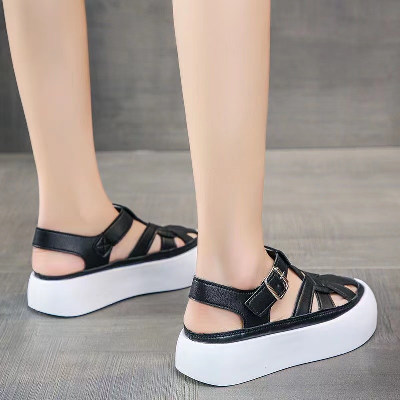 Sepatu Wanita Korean Style Wedges Fashion Original Bagus Cantik Dipakai Modis Casual Sepatu Sandal Cewek Import