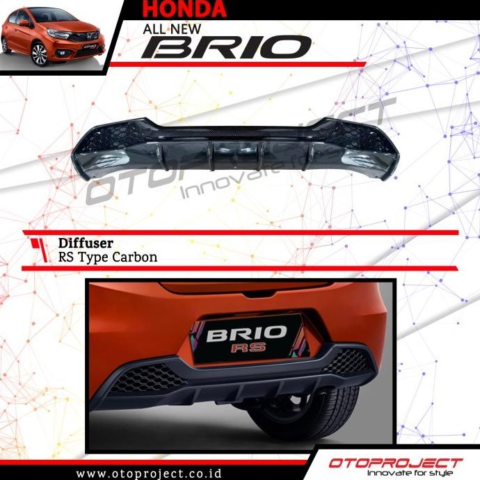 Jual Rear Diffuser Honda All New Brio Carbon Shopee Indonesia