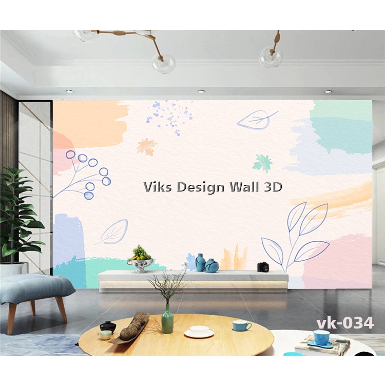 Pusat Cetak Wall Stiker 3d Ruang TV Vintage Aesthetic Modern, Wallpaper Custom Motif Aesthetic
