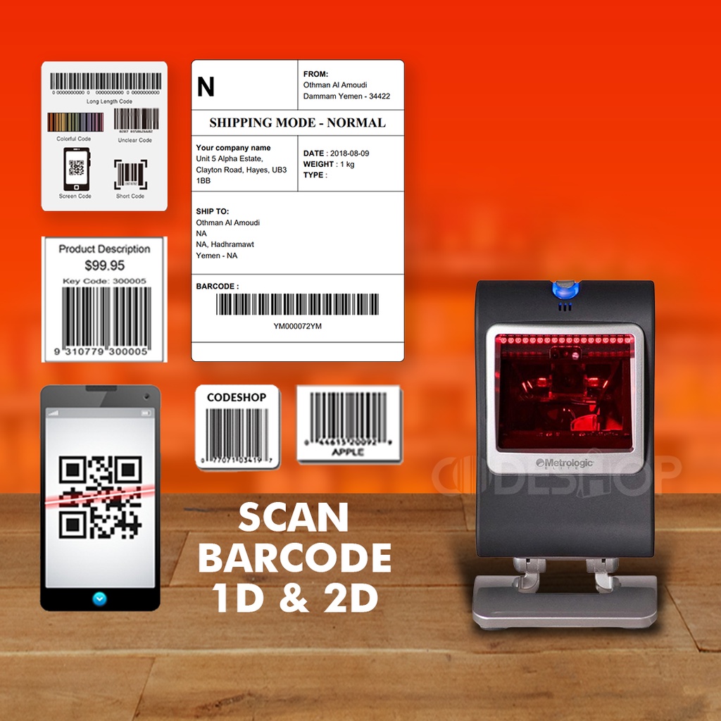 Scanner Barcode Honeywell 7580G 2D Tahan Banting