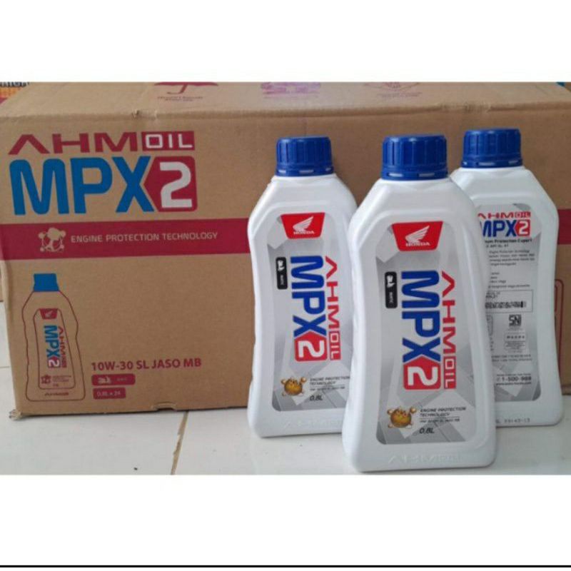 PAKET HEMAT ISI 3 OLI MPX2 AHM OLI METIK HONDA BEAT VARIO SCOOPY SPACY 0,8L MPX2