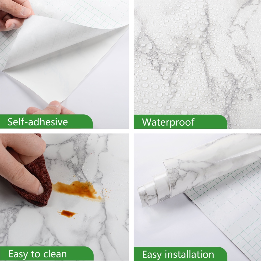 STIKER MOTIF MARMER 3D / WALLSTICKER MARMER TAHAN AIR OIL/ KITCHEN SET