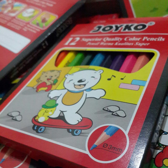 

BEST SELLER PENSIL 12 WARNA JOYKO ASLI PENDEK KUALITAS SUPER 9 CM