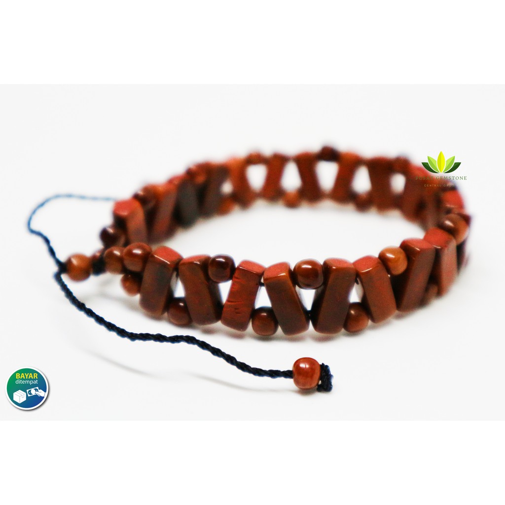 Gelang Kokka Kaukah Motif Rel Kombinasi oval Coklat / Gelang Terapi Kesehatan (Bisa Bayar ditempat)