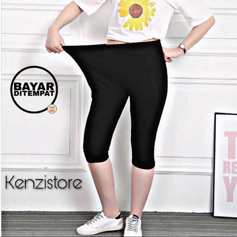 Legging Pendek Bahan Kaos 3/4 Standar &amp; Jumbo