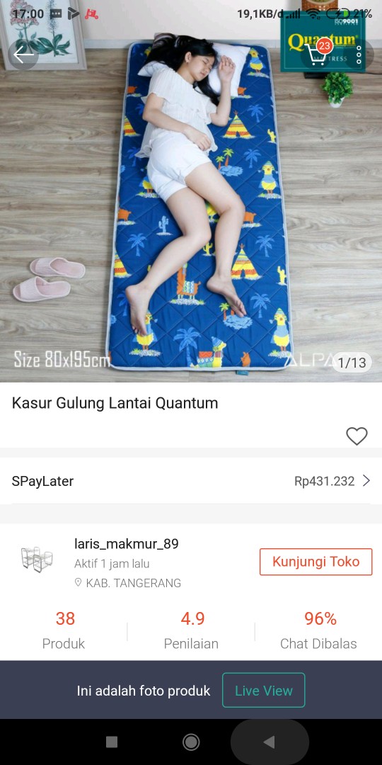 Kasur Gulung Lantai Quantum
