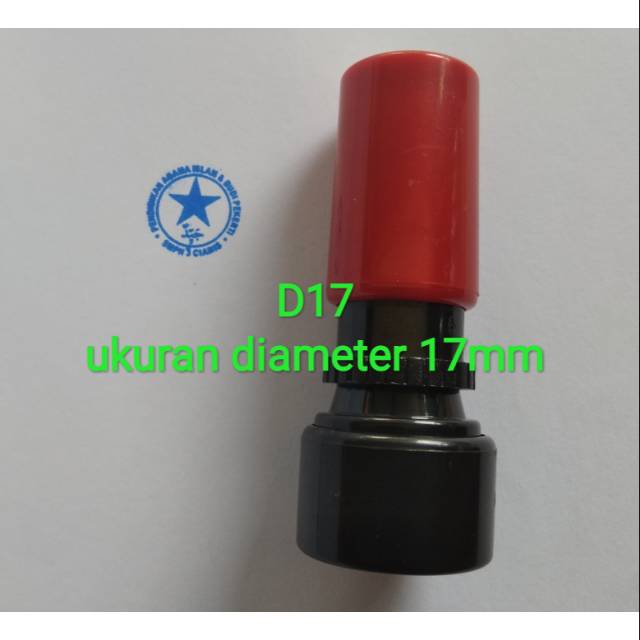 

buat stempel otomatis/warna/flash/tanpa bantalan/tanpa bak stempel toko logo qc STNK ukuran D17