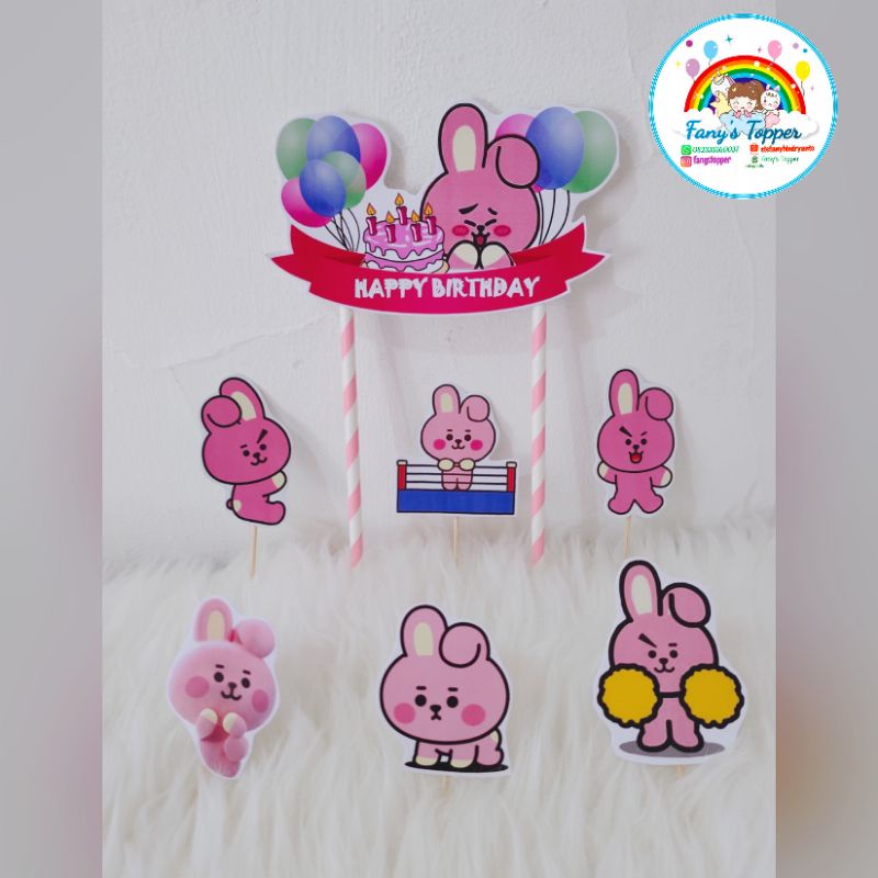 Topper Cooky Topper bt21 Topper ulang tahun topper puding topper tart