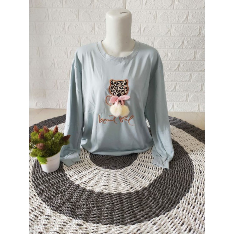 Tiramisu Kaos Lengan Panjang Wanita Import XL Ld 105 New Model