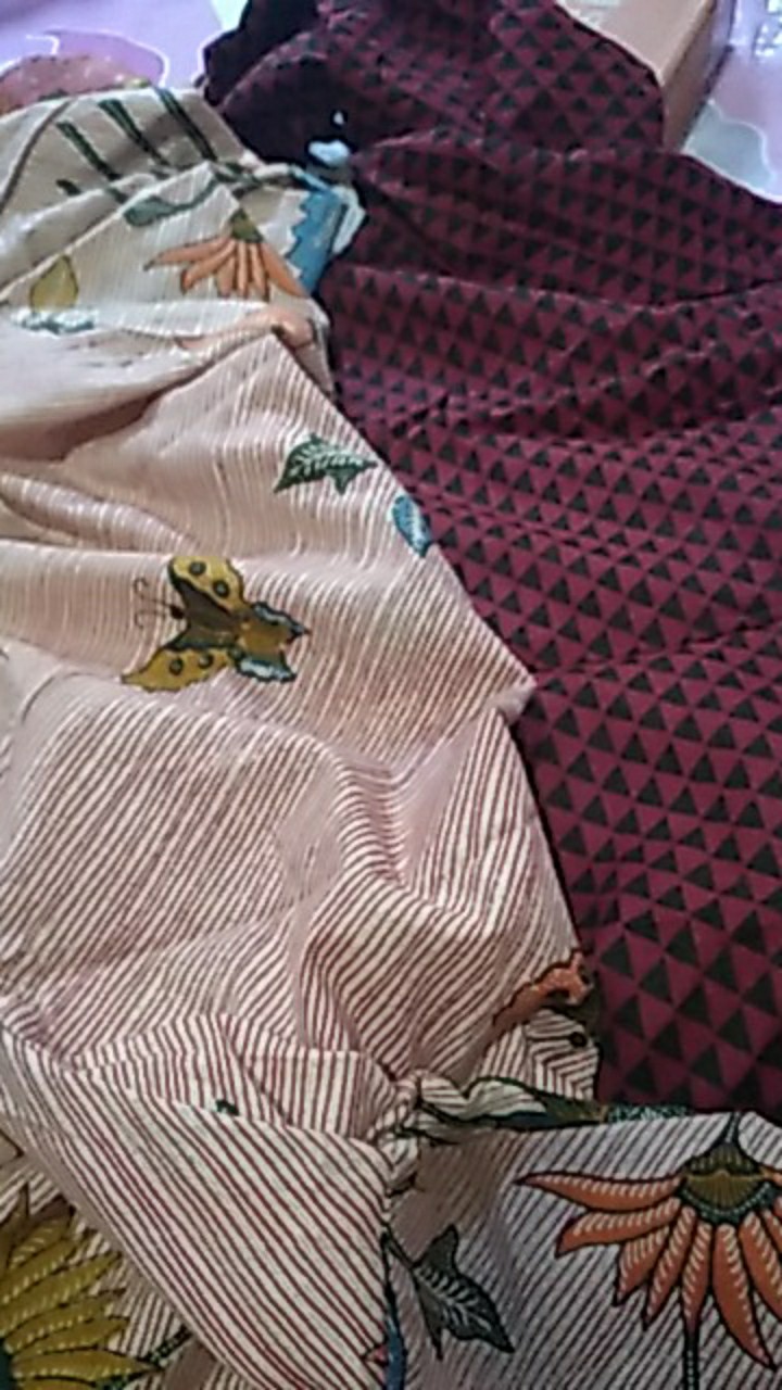 Batik Couple - Batik Couple Keluarga Busui Sania Ruffle Ori Ndoro Jowi Mowo  Maroon Batik Pekalongan