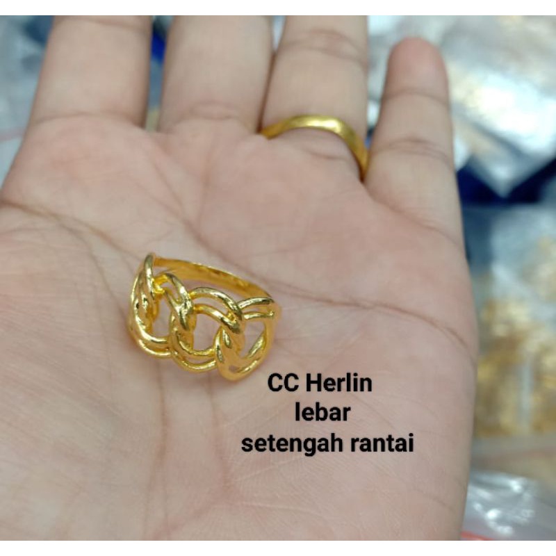 Cincin herlin / Coco  replika emas model Herlin ,coco