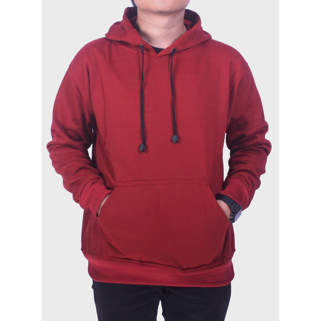 PREMIUM Jaket Sweater Hoodie Polos Unisex Pria dan wanita Ukuran M sampai XXL Bahan Premium Tebal