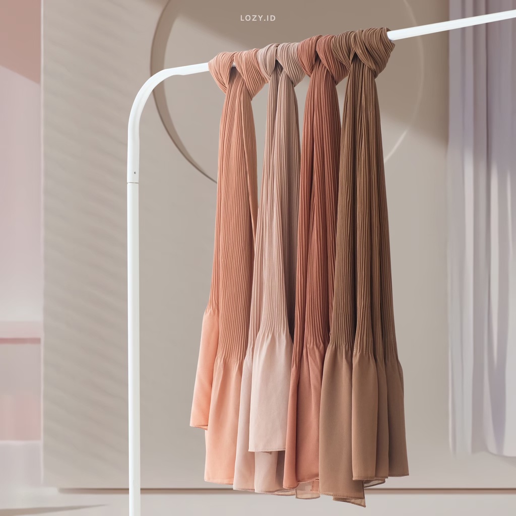 Lozy Hijab - Bawal Pleats Shawl ( Pashmina Plisket )-3