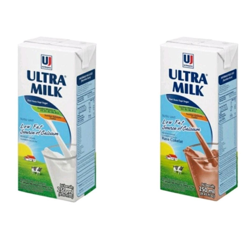 

Ultra Milk Low Fat Coklat / Full Cream 250ml