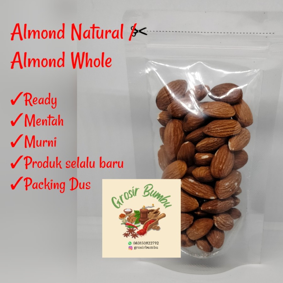 

Raw Almond Whole / Kacang Almond Utuh Mentah