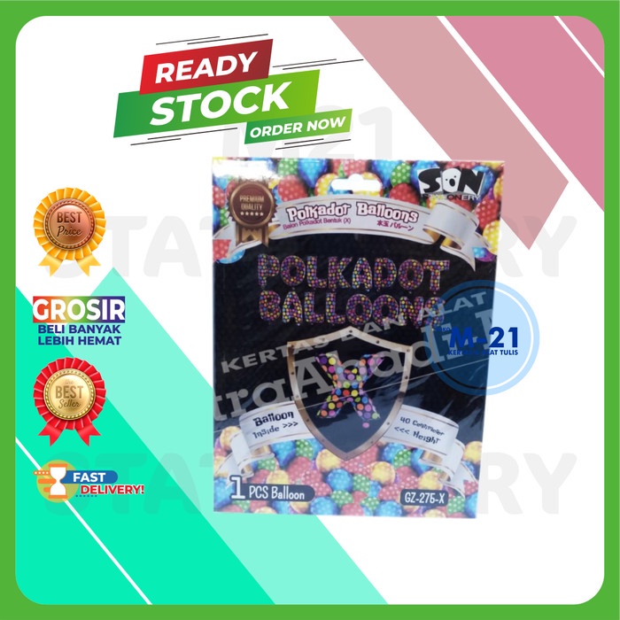 

BALON POLKADOT HURUF X