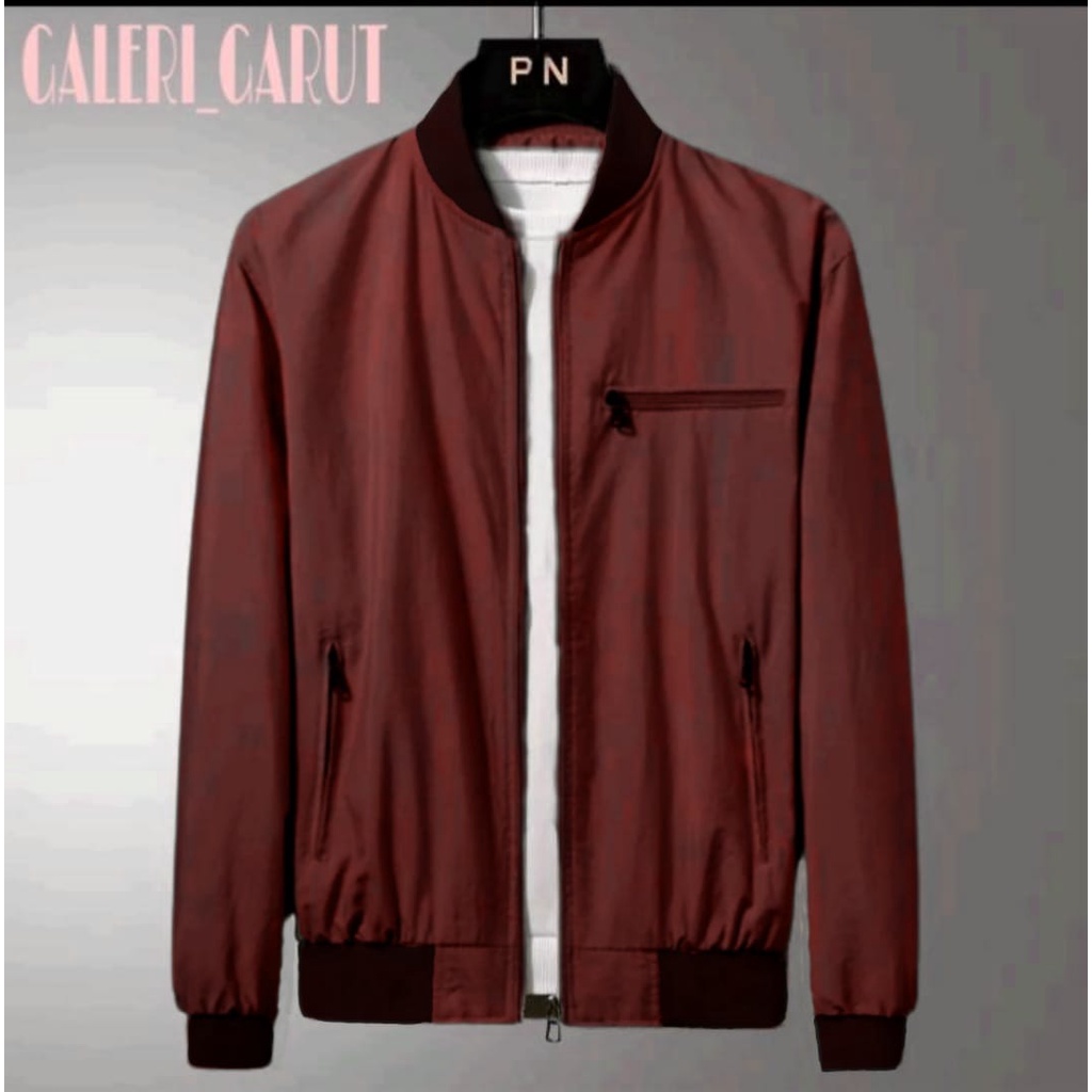 JAKET PRIA MINIMALIS / JAKET BOMBER KASUAL / JAKET PRIA KEREN BAHAN KATUN