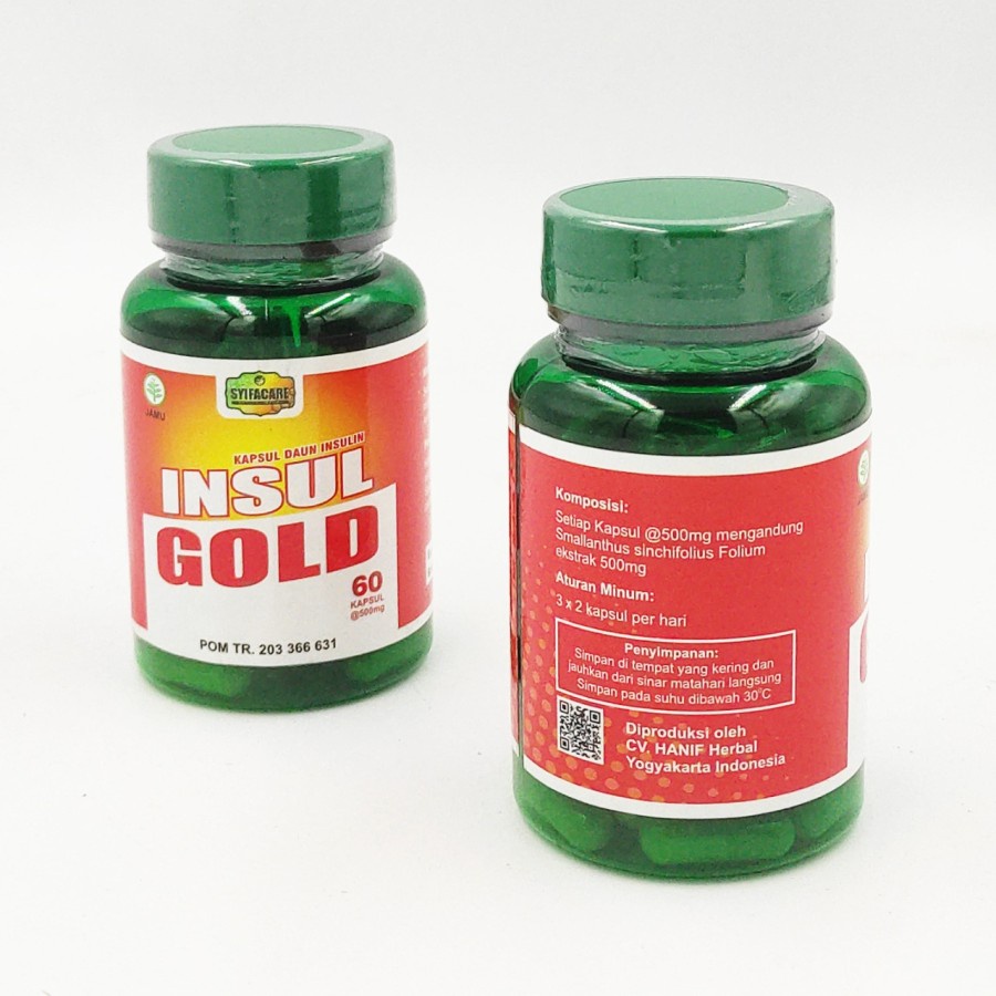 Kapsul INSUL GOLD Obat Herbal Diabetes Kencing Manis Gula Darah Insulgold Asli Original BPOM